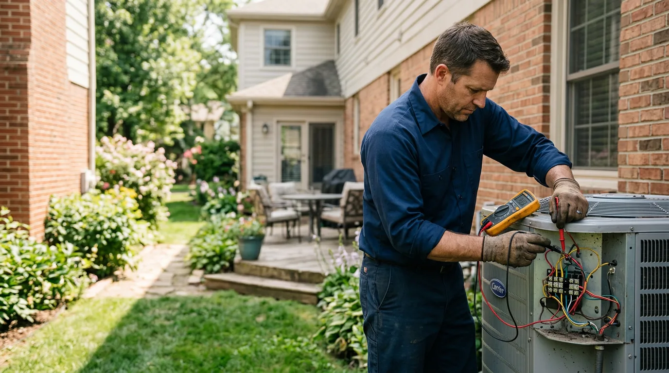 HVAC technician working near Medford, NJ